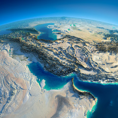 Wall Mural - Detailed Earth. Persian Gulf