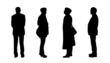 people standing outdoor silhouettes set 8