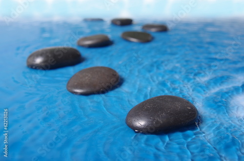 Naklejka samoprzylepna Kamienie zen w wodzie