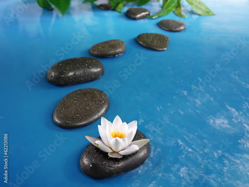 Naklejka na szybę zen stones in water