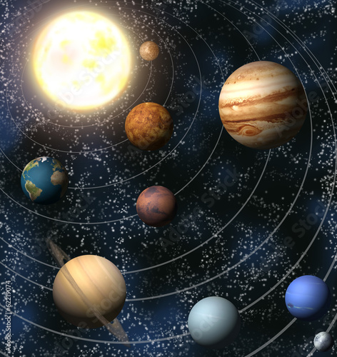 Naklejka - mata magnetyczna na lodówkę Solar System