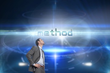 Aufkleber - Method against futuristic black background with circles