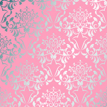 Vector Seamless Backdrop. Damask Pattern. Flower Wallpaper