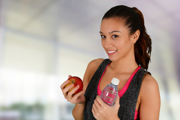 Wall Mural - Woman Eating Healthy After Workout