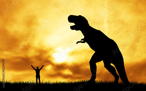 Fotoboard na płycie Prehistoryczny dinozaur