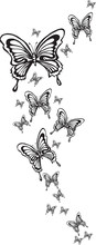 Black White Butterflies Of A Tattoo