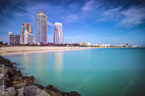 Plakat na papierze fotorealistycznym Miami Florida na południowej plaży
