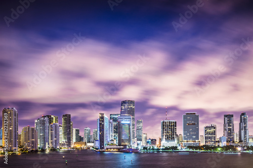 Plakat na papierze fotorealistycznym Panoramę Miami