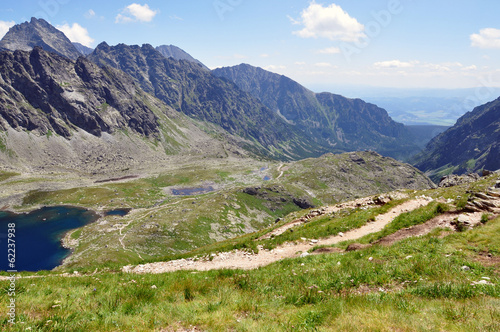 Obraz na płótnie canvas dwuczęściowy "dyptyk" Wysokie Tatry i jezioro, Słowacja, Europa