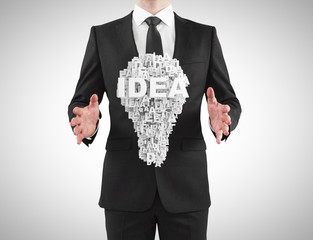 Poster - businessman holding  idea