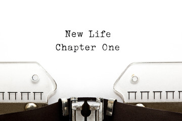 Wall Mural - New Life Chapter One Typewriter