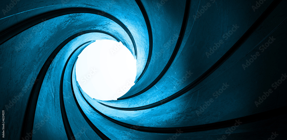 3d blue metal abstract focus security target background - obrazy, fototapety, plakaty 