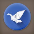 © Natis - Paper Dove, long shadow vector icon