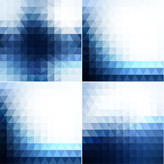 Wall Mural - smooth triangular colorful backgrounds set