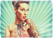 Pin-Up Girl With Tattoos