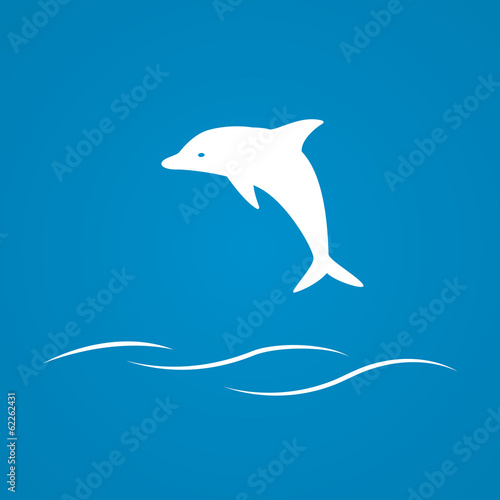 Obraz na płótnie canvas trzyczęściowy "tryptyk" Delfin