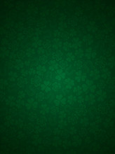 Green Background With Shamrocks, Vector Illustration
