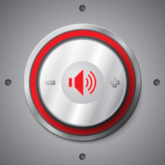 Red color light volume control button