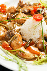 Poster - rice with mushrooms and vegetables