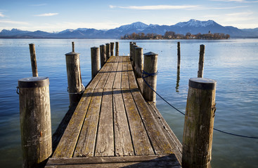 Sticker - old wooden jetty