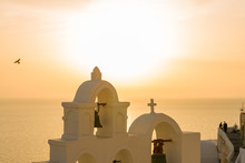 Dome Church In Santorini Greece