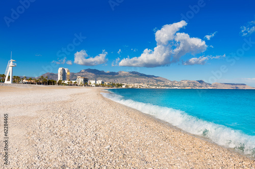 Fotoboard na płycie Altea albir plaża białych kamieni w alicante w hiszpanii
