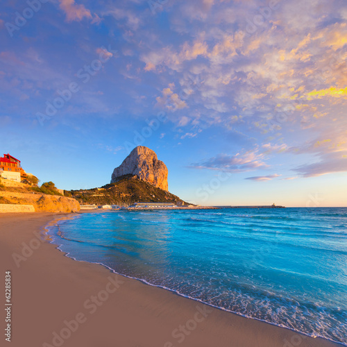 Fotoboard na płycie Calpe alicante słońca na plaży roant roant w Hiszpanii