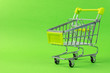 Green shopping cart