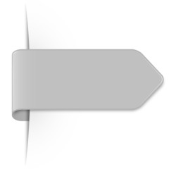 Wall Mural - Langer silberner Sticker Pfeil mit Schatten und Textfreiraum