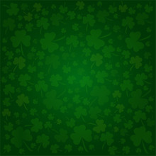 Clovers Background On St. Patrick's Day