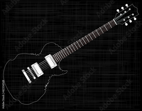 Obraz na płótnie canvas Abstrakcyjna gitara