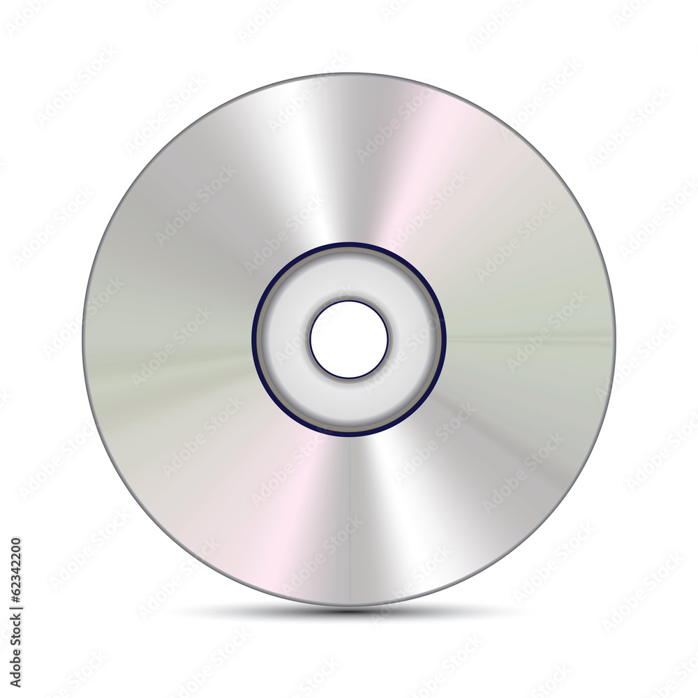 CD isolated on White - obrazy, fototapety, plakaty 
