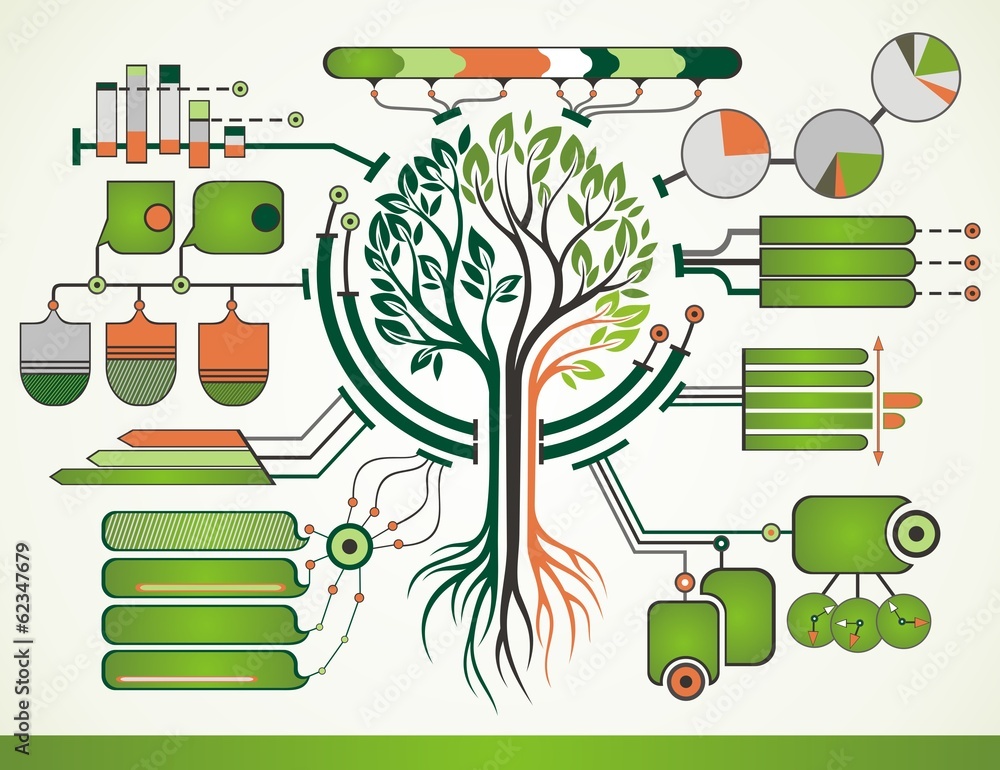 Tree Distribution Infographic Tree infographic Stock Vector | Adobe Stock