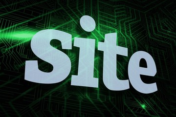 Site against green and black circuit board