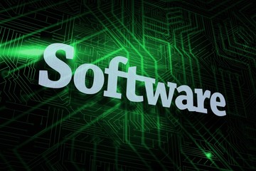 Software against green and black circuit board