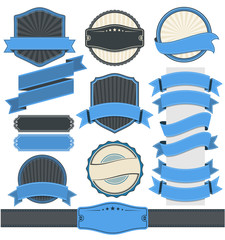 Wall Mural - retro vintage badge, label and banner set