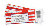 Fototapeta  - Red Concert Tickets