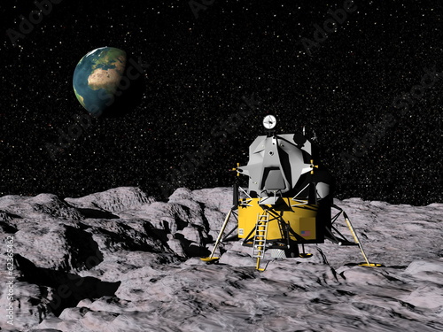 Naklejka samoprzylepna Program apollo - 3d render