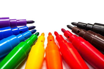 Wall Mural - Set of pens in rainbow colors