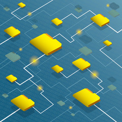 Data flow system with binary code background