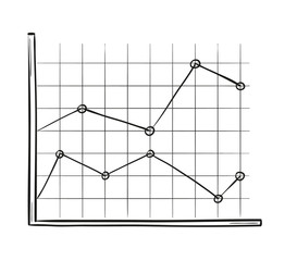 Wall Mural - sketch of the line chart