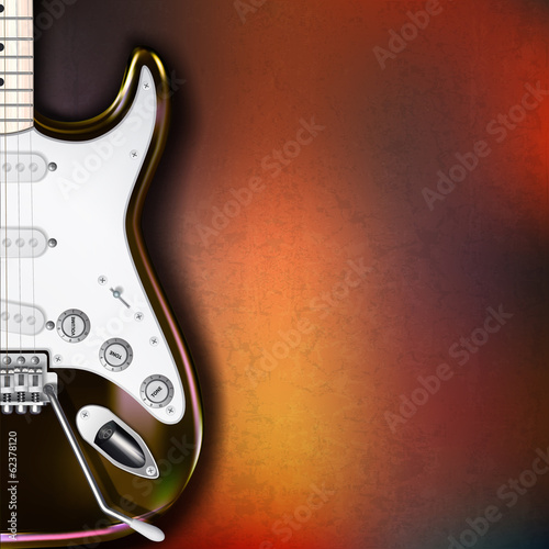 Obraz na płótnie canvas Streszczenie grunge z gitarą elektryczną