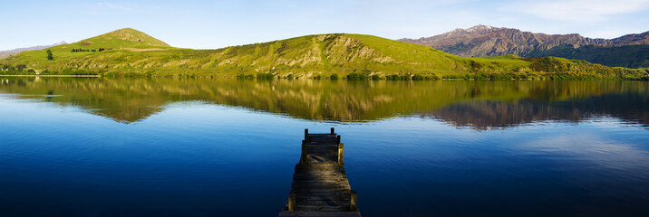 Sticker - Dock on Lake with Clear Sky