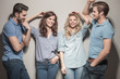 © Viorel Sima - happy group of  casual fashion people laughing