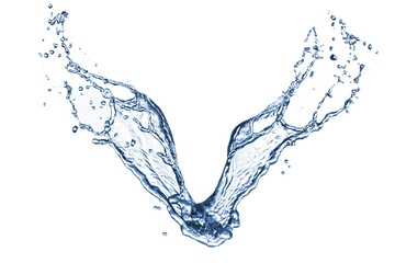 Wall Mural - water splash isolated on white