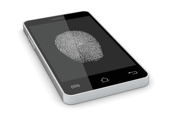 Sticker - fingerprint reader on a smartphone