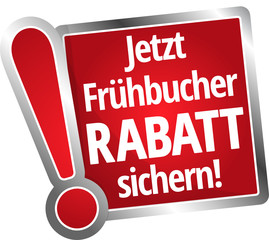 Sticker - Jetzt Frühbucherrabatt sichern