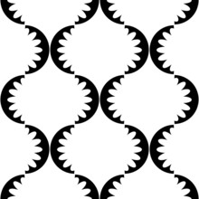 Black White Seamless Wallpaper Pattern