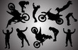 © majivecka - Vector silhouette of motocross.