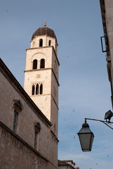 Dominican church tower in Dubrovnik, Croatia